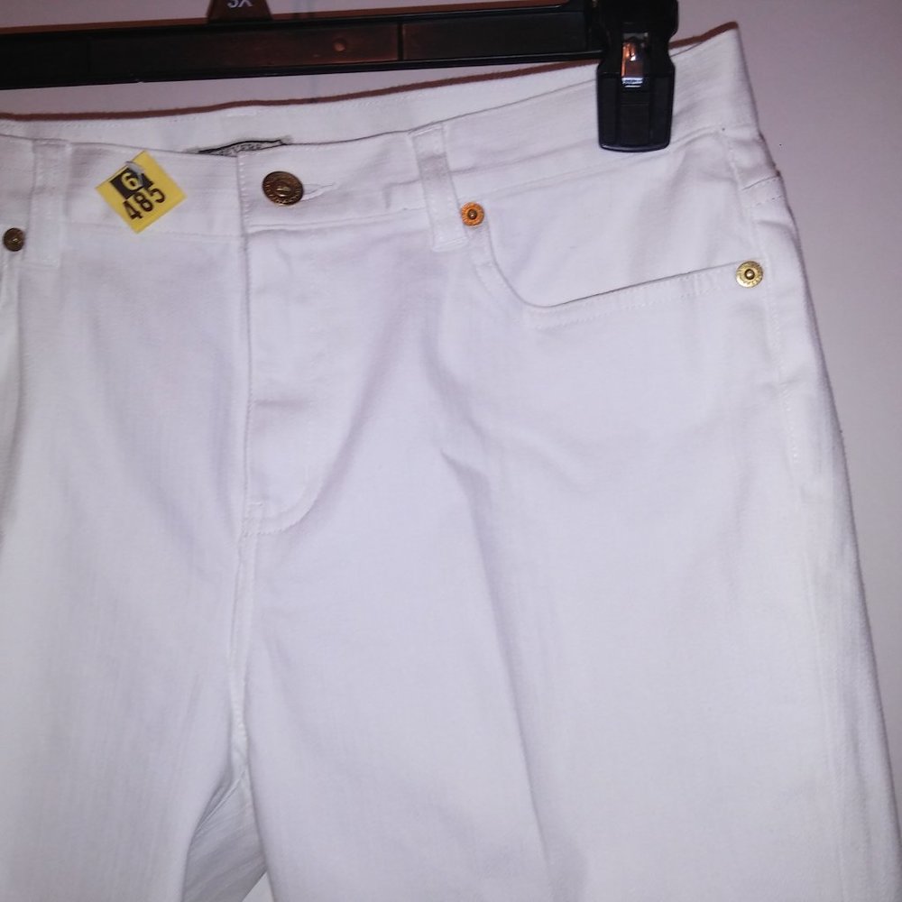 American Living Jeans Womens Size 8 Revere Straight Leg Solid White Waist 32" Ri - Picture 7 of 11